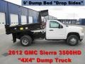 Summit White - Sierra 3500HD Regular Cab 4x4 Dump Truck Photo No. 1