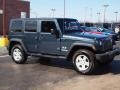 2008 Steel Blue Metallic Jeep Wrangler Unlimited X 4x4  photo #2