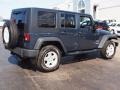 2008 Steel Blue Metallic Jeep Wrangler Unlimited X 4x4  photo #3