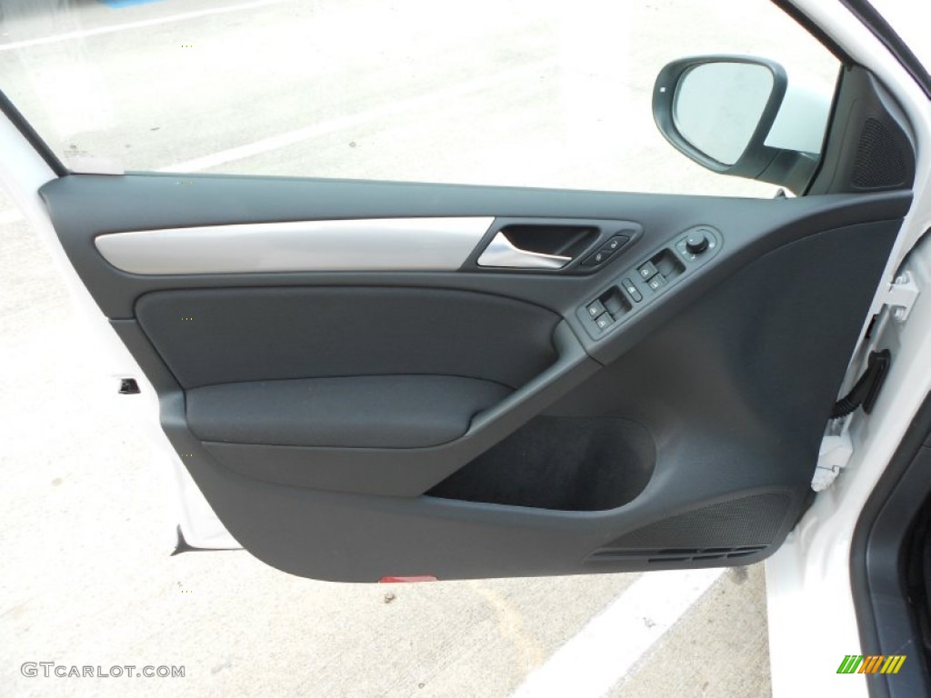 2012 Volkswagen Golf 4 Door TDI Titan Black Door Panel Photo #61474388