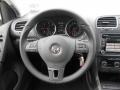 Titan Black 2012 Volkswagen Golf 4 Door TDI Steering Wheel