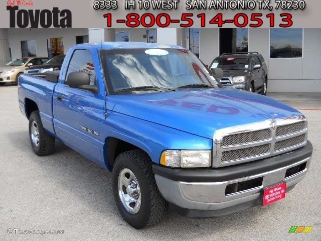 1998 Ram 1500 ST Regular Cab - Intense Blue Pearl / Black photo #1