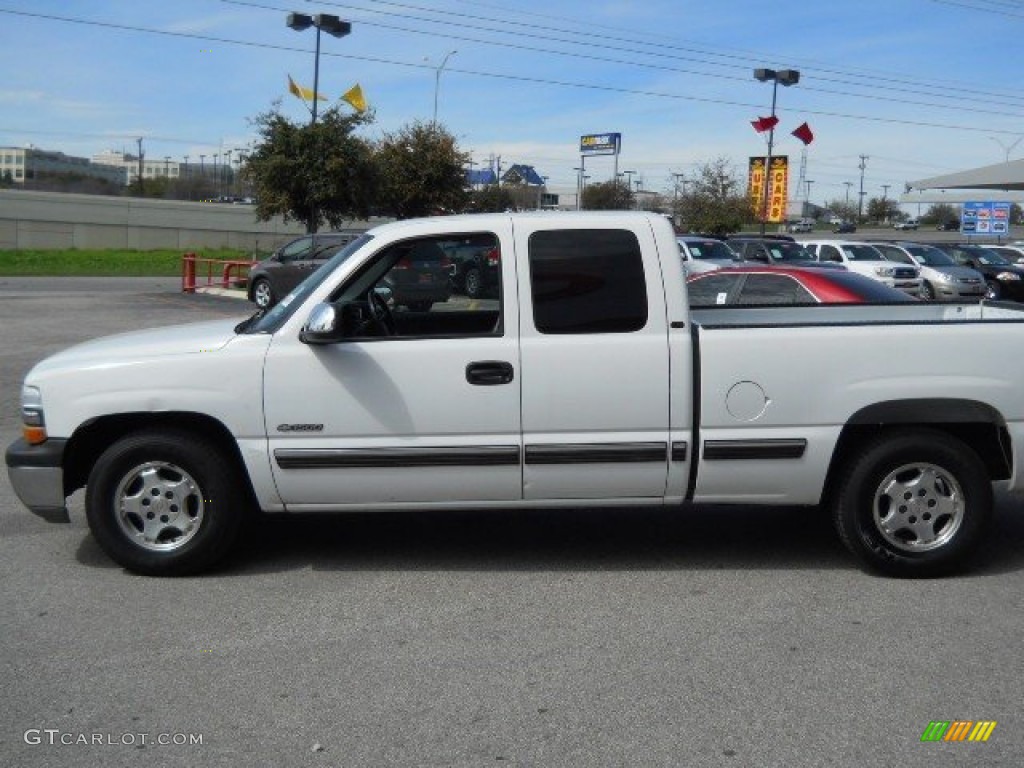 2001 Silverado 1500 LS Extended Cab - Summit White / Graphite photo #4