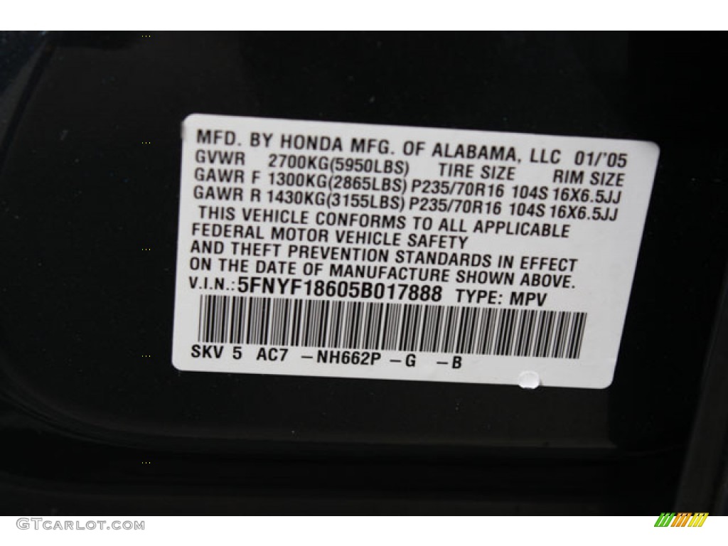 2005 Pilot Color Code NH662P for Sage Brush Pearl Photo #61475601