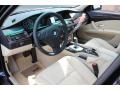 Cream Beige Prime Interior Photo for 2009 BMW 5 Series #61476988