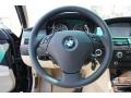 Cream Beige Steering Wheel Photo for 2009 BMW 5 Series #61477023