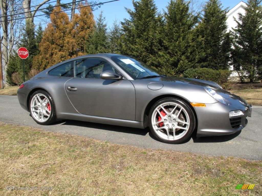 Meteor Grey Metallic 2009 Porsche 911 Carrera S Coupe Exterior Photo #61477440