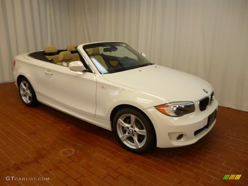 2012 1 Series 128i Convertible - Alpine White / Savanna Beige photo #1