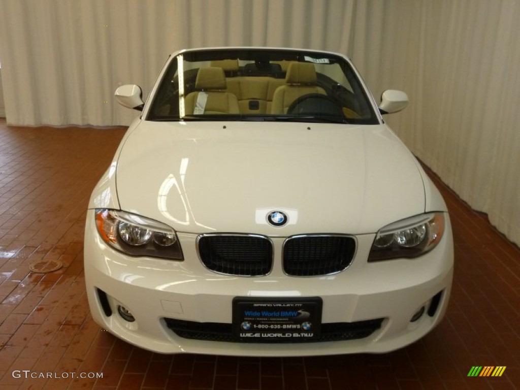 2012 1 Series 128i Convertible - Alpine White / Savanna Beige photo #3