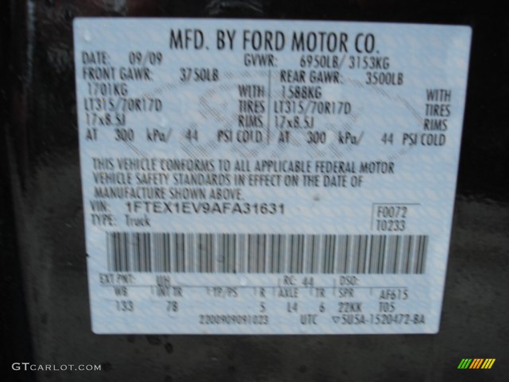 2010 F150 SVT Raptor SuperCab 4x4 - Tuxedo Black / Raptor Black photo #20