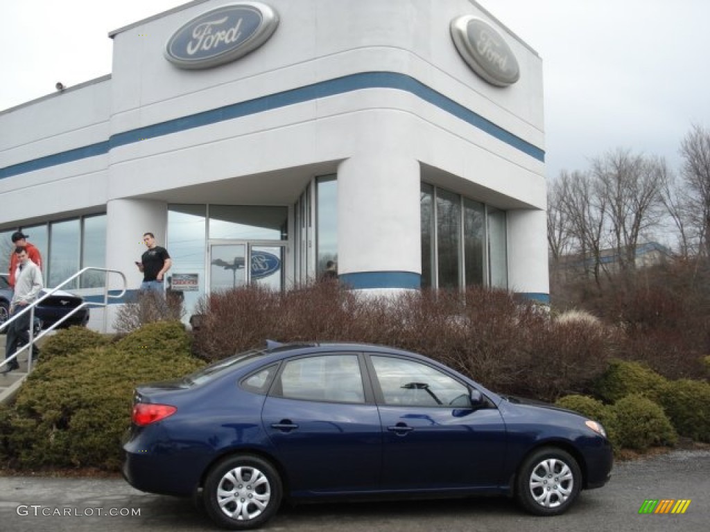 2009 Elantra GLS Sedan - Regatta Blue / Gray photo #1