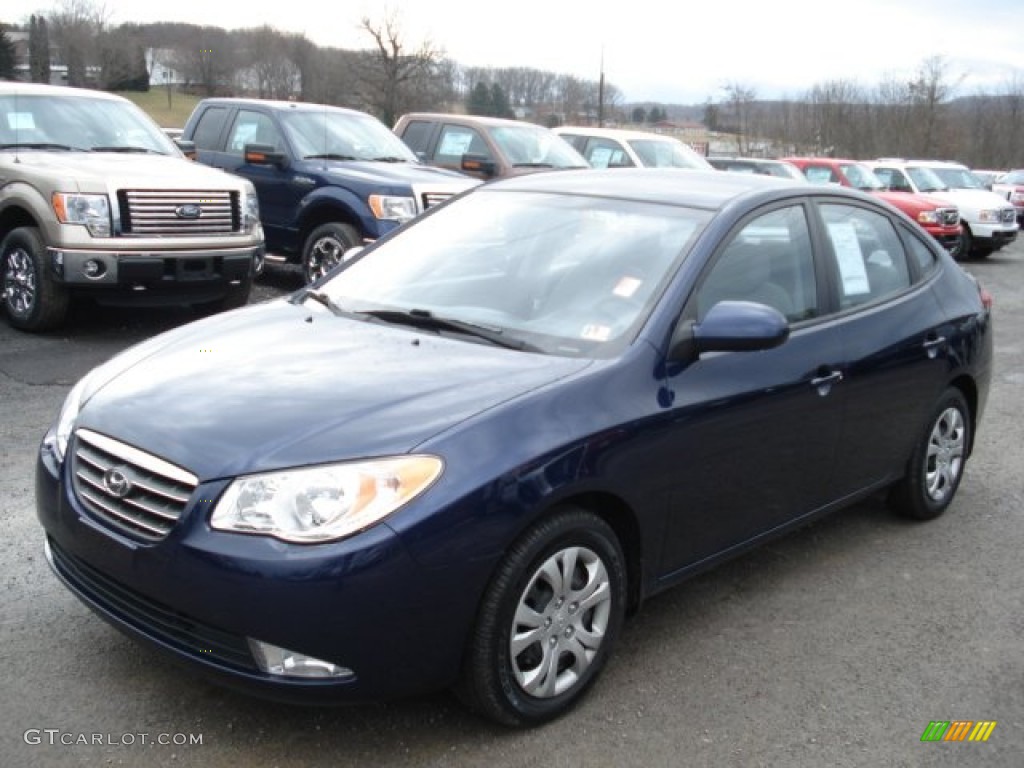 2009 Elantra GLS Sedan - Regatta Blue / Gray photo #4