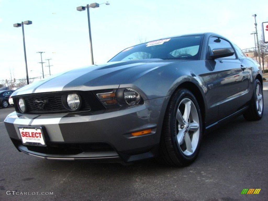 2010 Mustang GT Premium Coupe - Sterling Grey Metallic / Charcoal Black/Cashmere photo #1