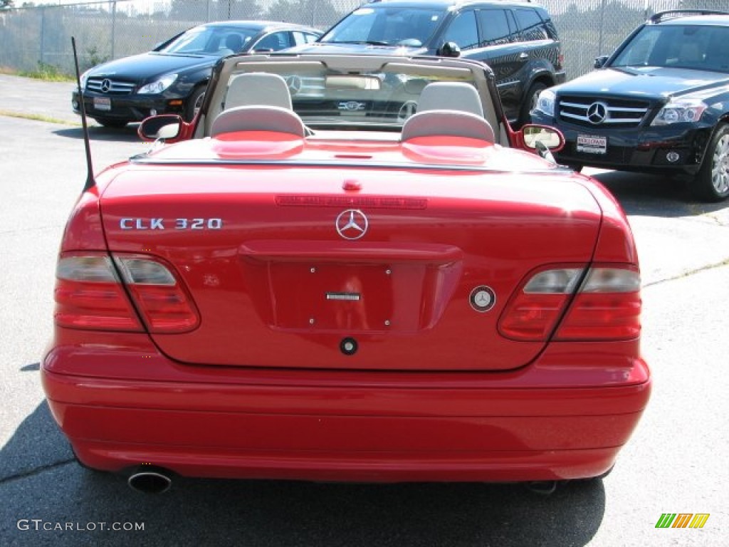 2002 CLK 320 Cabriolet - Magma Red / Oyster photo #4