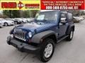 2009 Deep Water Blue Pearl Coat Jeep Wrangler X 4x4  photo #1
