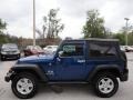 2009 Deep Water Blue Pearl Coat Jeep Wrangler X 4x4  photo #2
