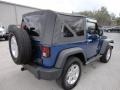 2009 Deep Water Blue Pearl Coat Jeep Wrangler X 4x4  photo #8