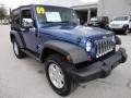 2009 Deep Water Blue Pearl Coat Jeep Wrangler X 4x4  photo #10