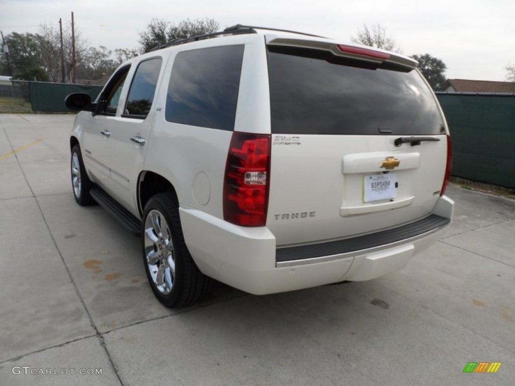 2009 Tahoe LTZ - White Diamond Tricoat / Light Cashmere photo #5