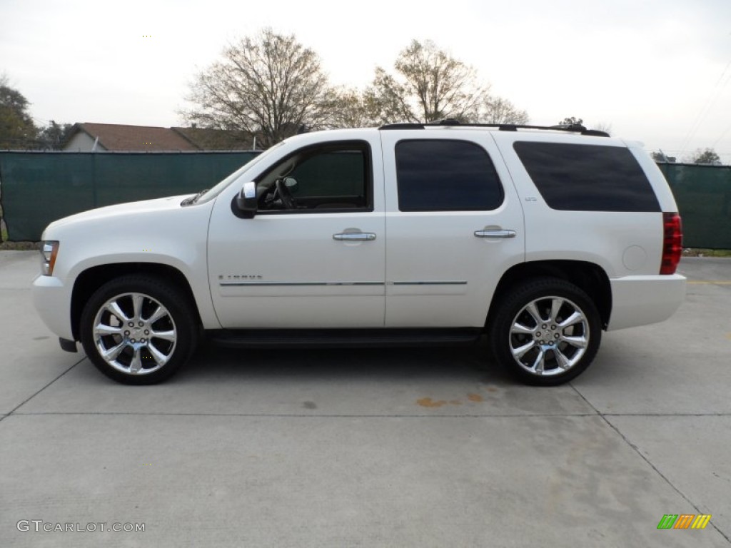 2009 Tahoe LTZ - White Diamond Tricoat / Light Cashmere photo #6