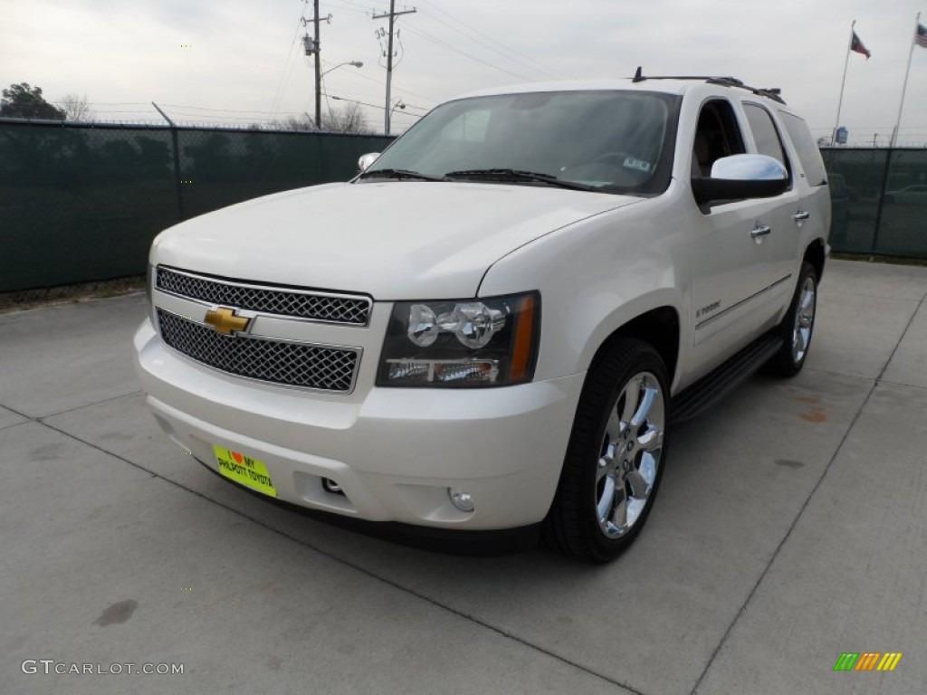 2009 Tahoe LTZ - White Diamond Tricoat / Light Cashmere photo #7