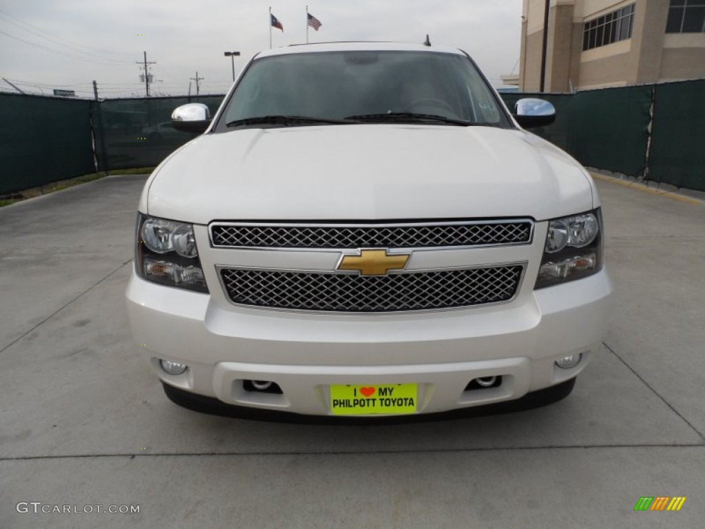 2009 Tahoe LTZ - White Diamond Tricoat / Light Cashmere photo #8