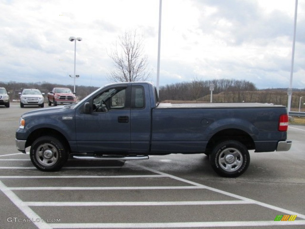 2005 F150 XLT Regular Cab 4x4 - Medium Wedgewood Blue Metallic / Medium Flint Grey photo #5
