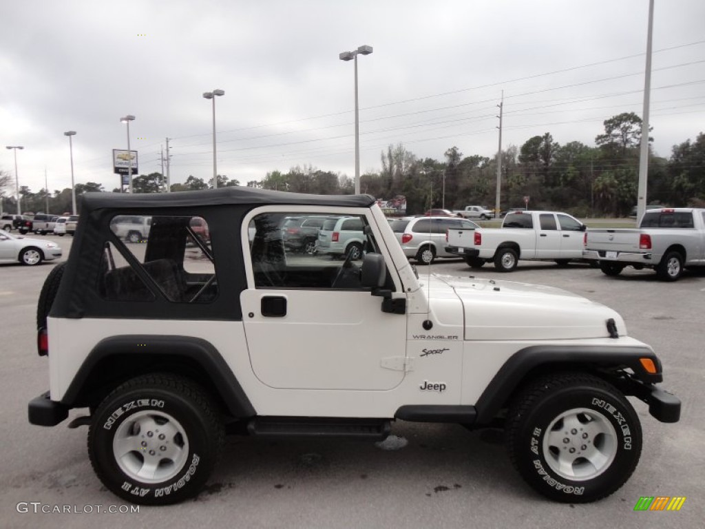 Stone White 2002 Jeep Wrangler Sport 4x4 Exterior Photo #61490847