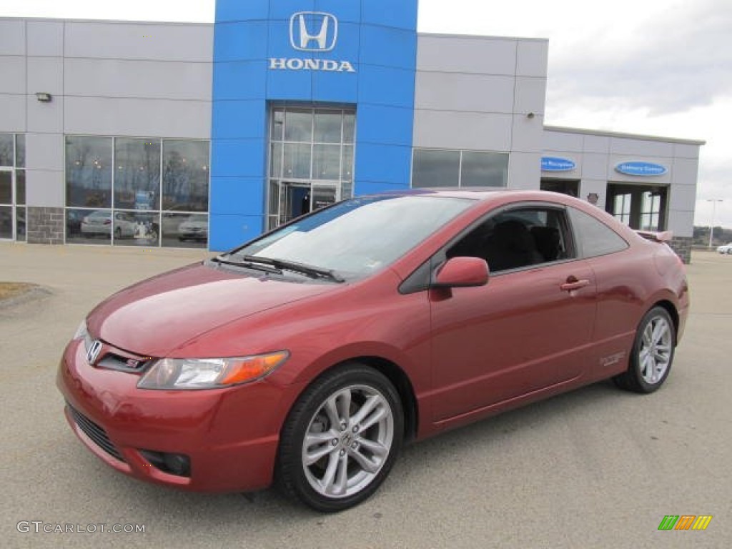 2007 Civic Si Coupe - Habanero Red Pearl / Black photo #1