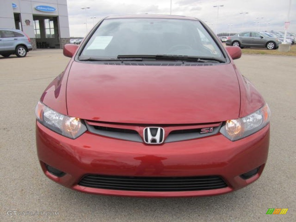 2007 Civic Si Coupe - Habanero Red Pearl / Black photo #17