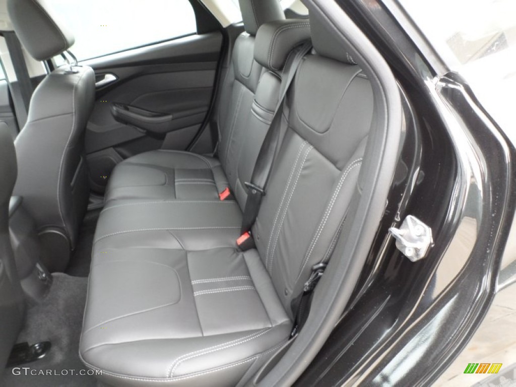 Charcoal Black Leather Interior 2012 Ford Focus Titanium 5-Door Photo #61493046