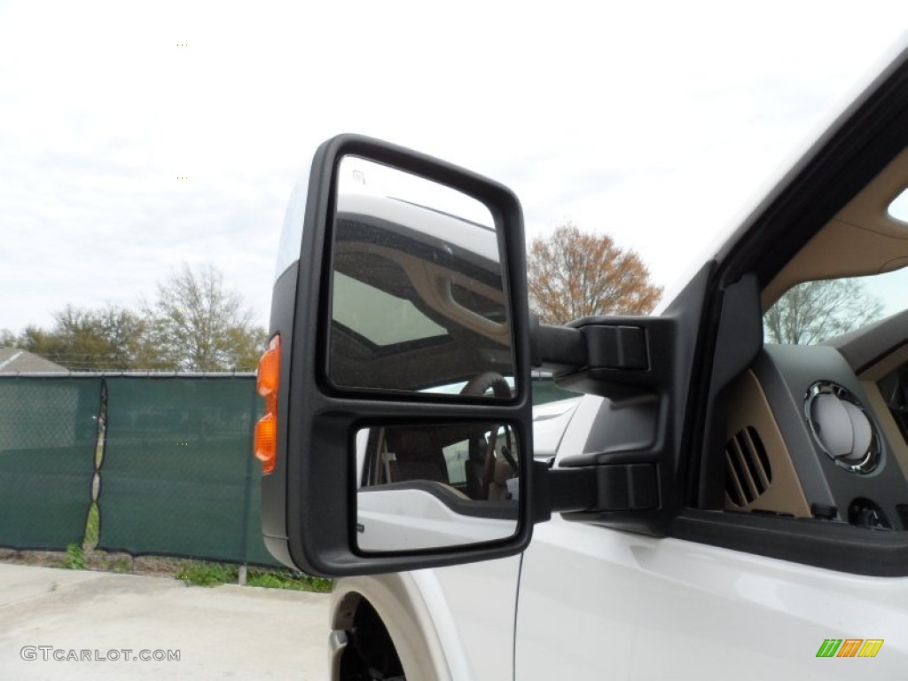 2012 F250 Super Duty King Ranch Crew Cab 4x4 - White Platinum Metallic Tri-Coat / Chaparral Leather photo #16