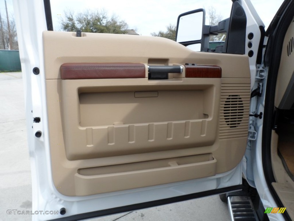 2012 F250 Super Duty King Ranch Crew Cab 4x4 - White Platinum Metallic Tri-Coat / Chaparral Leather photo #24