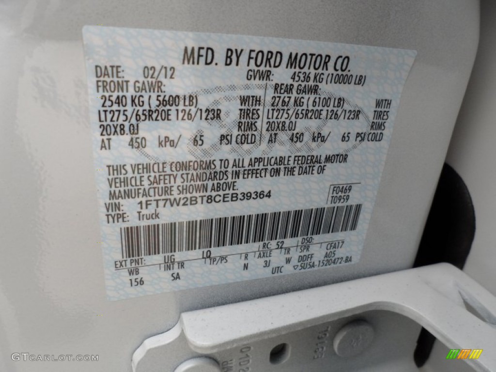 2012 F250 Super Duty King Ranch Crew Cab 4x4 - White Platinum Metallic Tri-Coat / Chaparral Leather photo #41