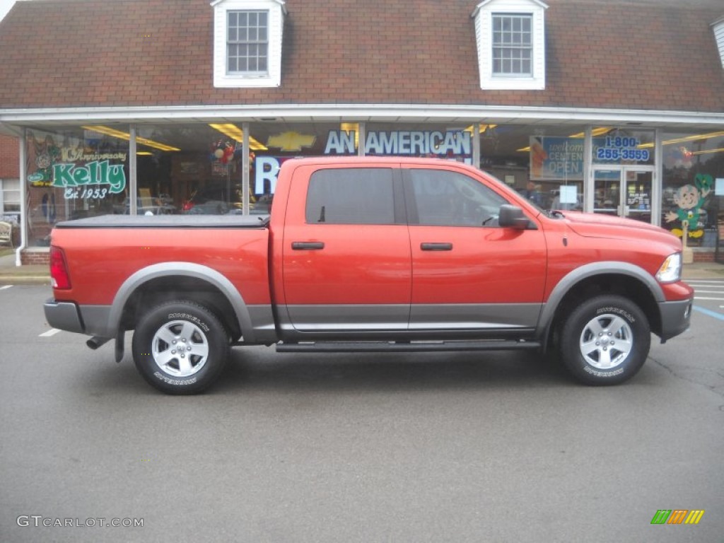 2009 Ram 1500 TRX4 Crew Cab 4x4 - Sunburst Orange Pearl / Dark Slate/Medium Graystone photo #2