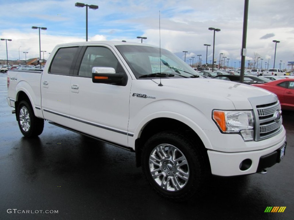 2010 F150 Platinum SuperCrew 4x4 - White Platinum Metallic Tri Coat / Sienna Brown Leather/Black photo #1