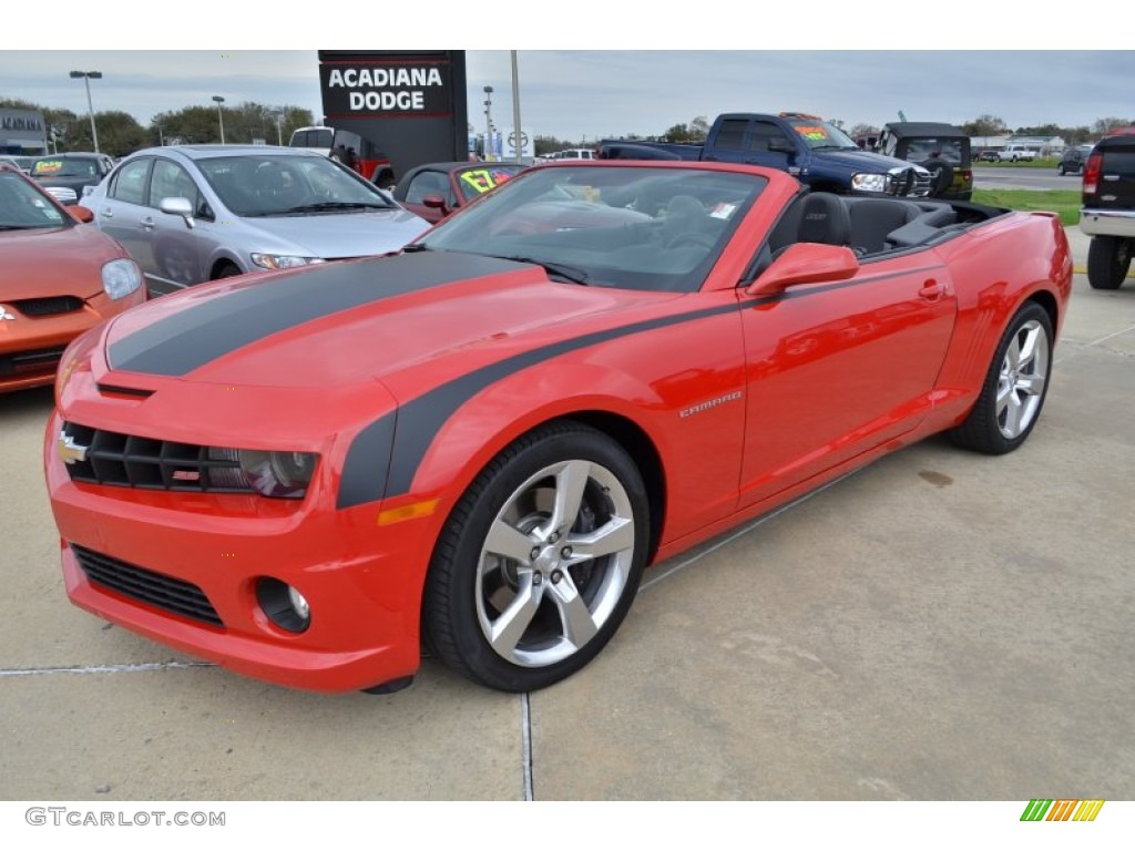 2011 Camaro SS/RS Convertible - Victory Red / Black photo #21