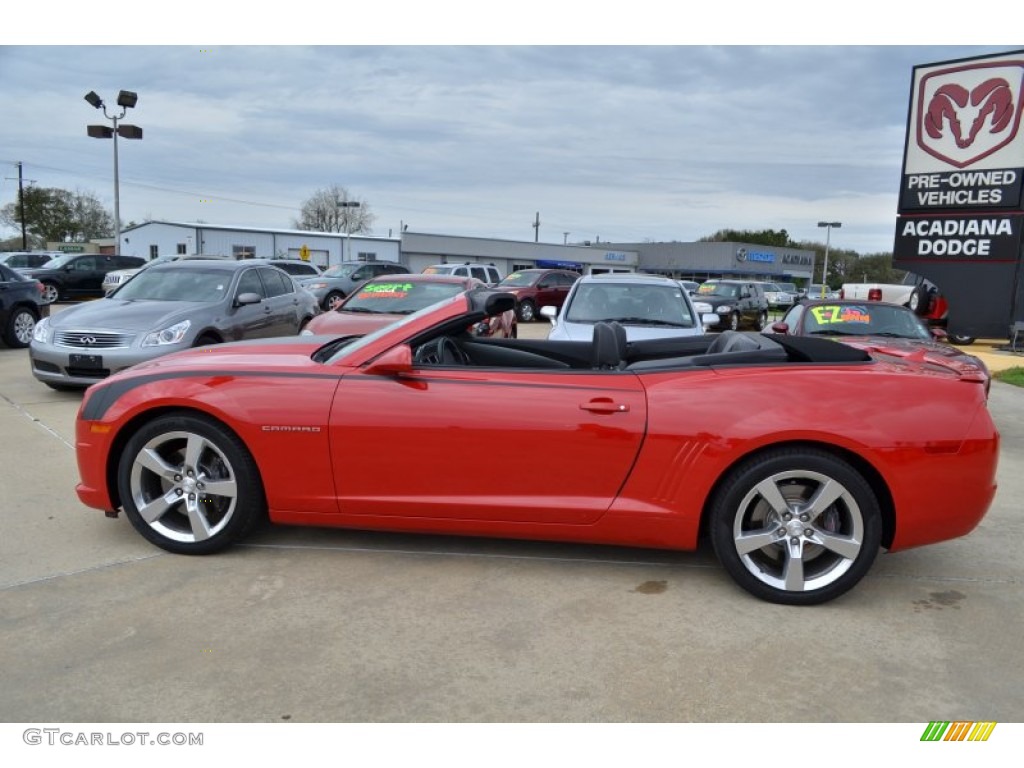 2011 Camaro SS/RS Convertible - Victory Red / Black photo #22