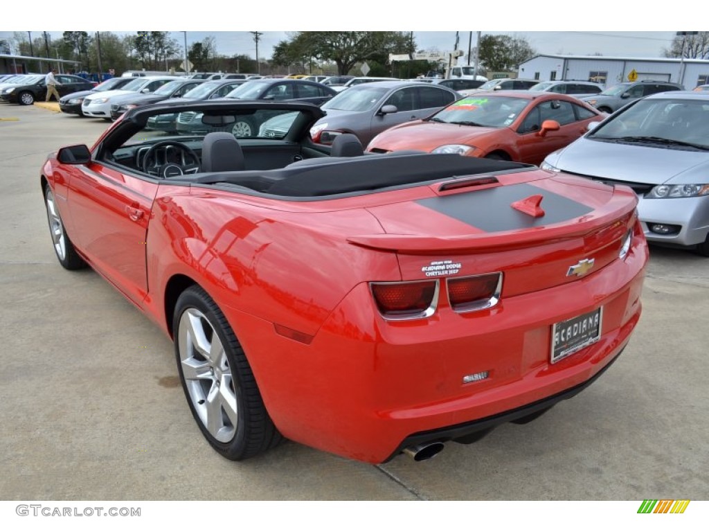 2011 Camaro SS/RS Convertible - Victory Red / Black photo #23