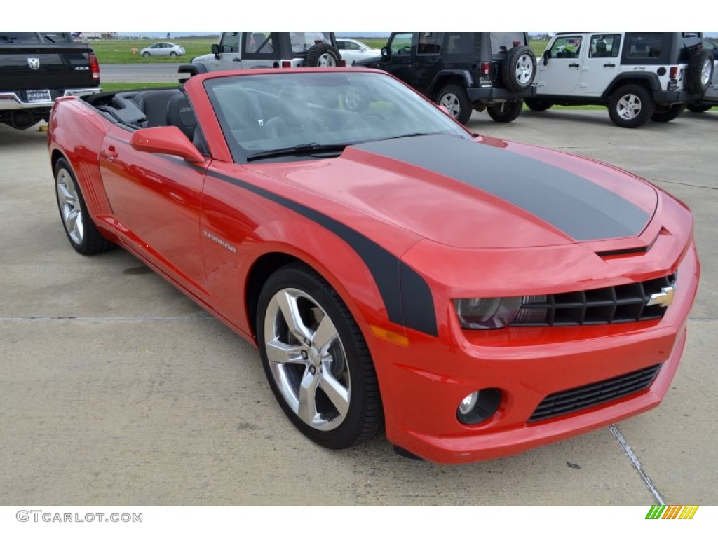 2011 Camaro SS/RS Convertible - Victory Red / Black photo #26