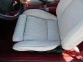 1990 Ford Mustang White/Scarlet Interior Front Seat Photo