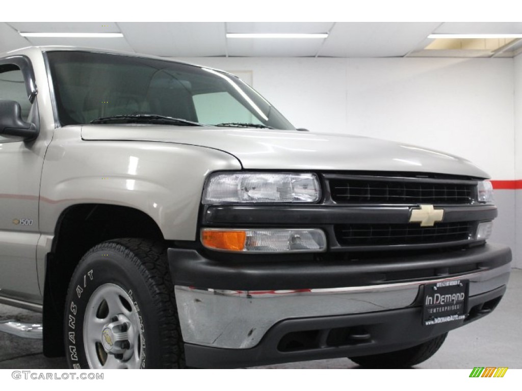 2002 Silverado 1500 LS Regular Cab 4x4 - Light Pewter Metallic / Graphite Gray photo #4