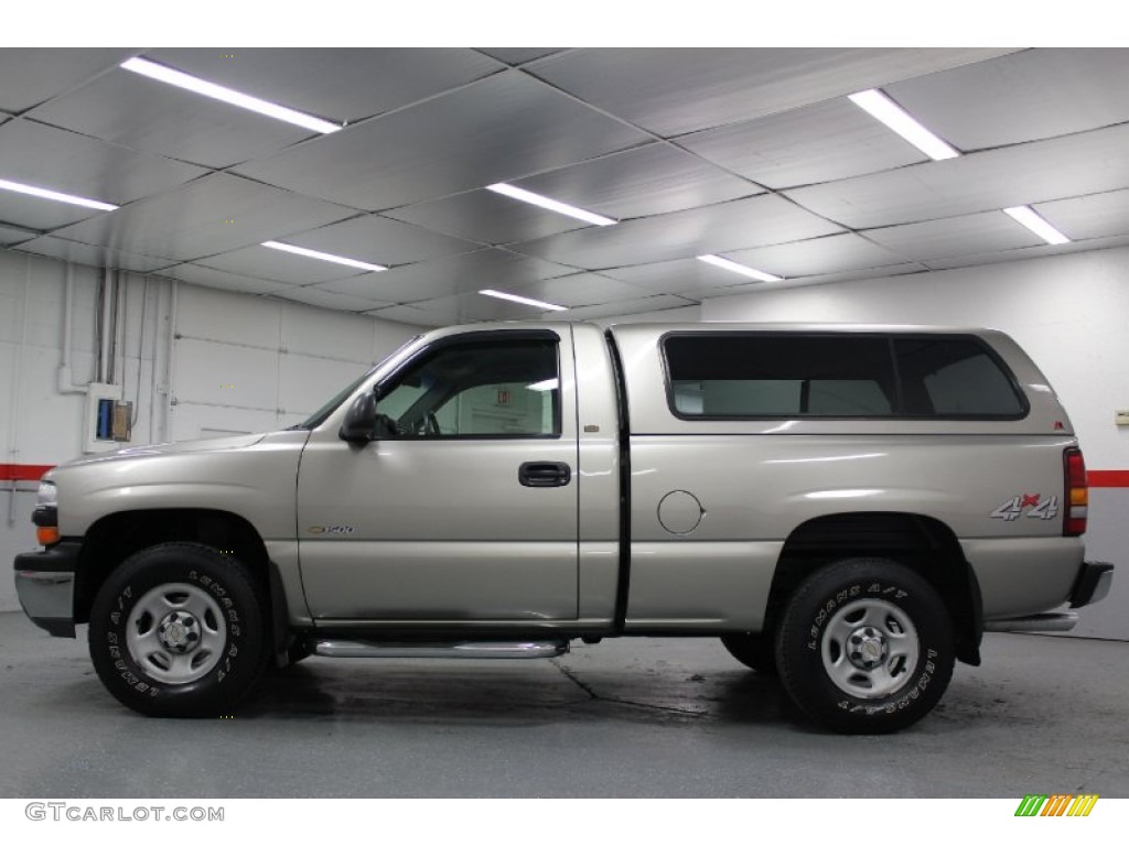 2002 Silverado 1500 LS Regular Cab 4x4 - Light Pewter Metallic / Graphite Gray photo #13