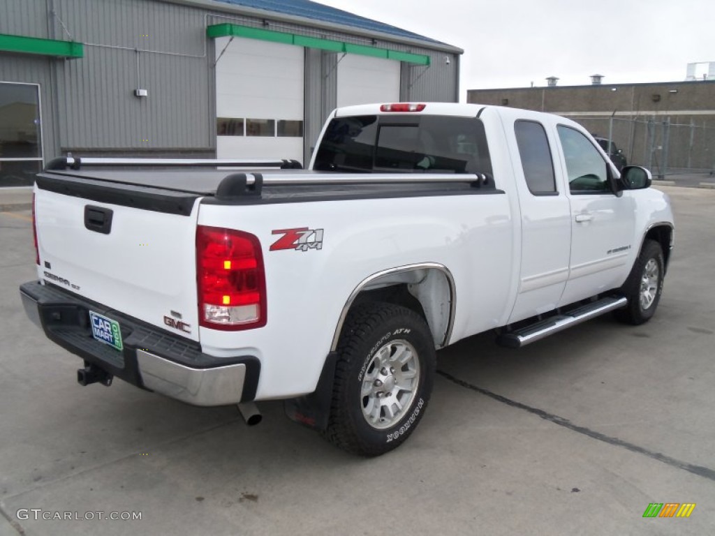 2008 Sierra 1500 SLT Extended Cab 4x4 - Summit White / Light Cashmere photo #28