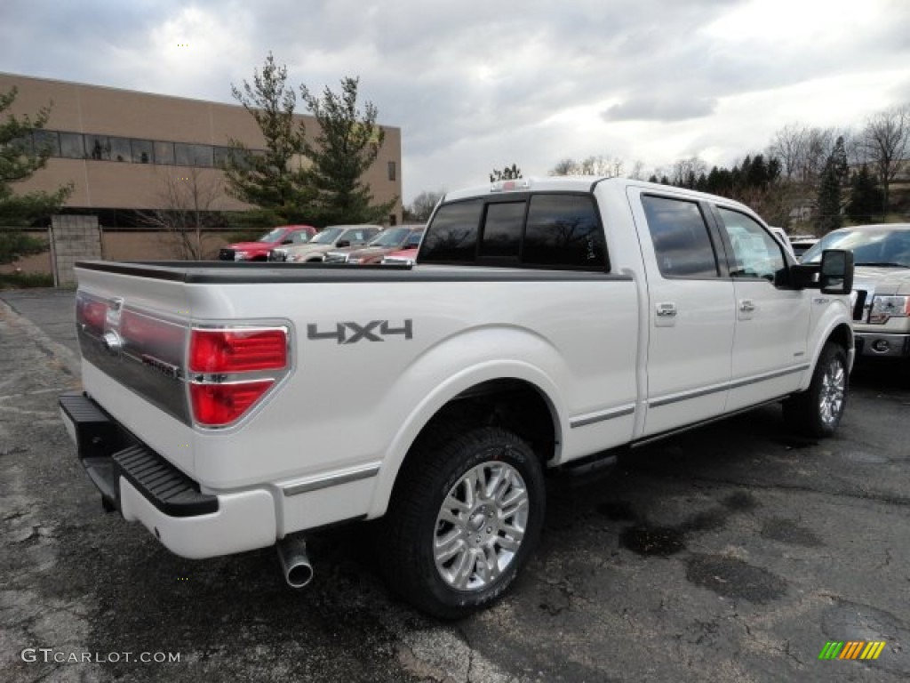 2012 F150 Platinum SuperCrew 4x4 - White Platinum Metallic Tri-Coat / Platinum Sienna Brown/Black Leather photo #2