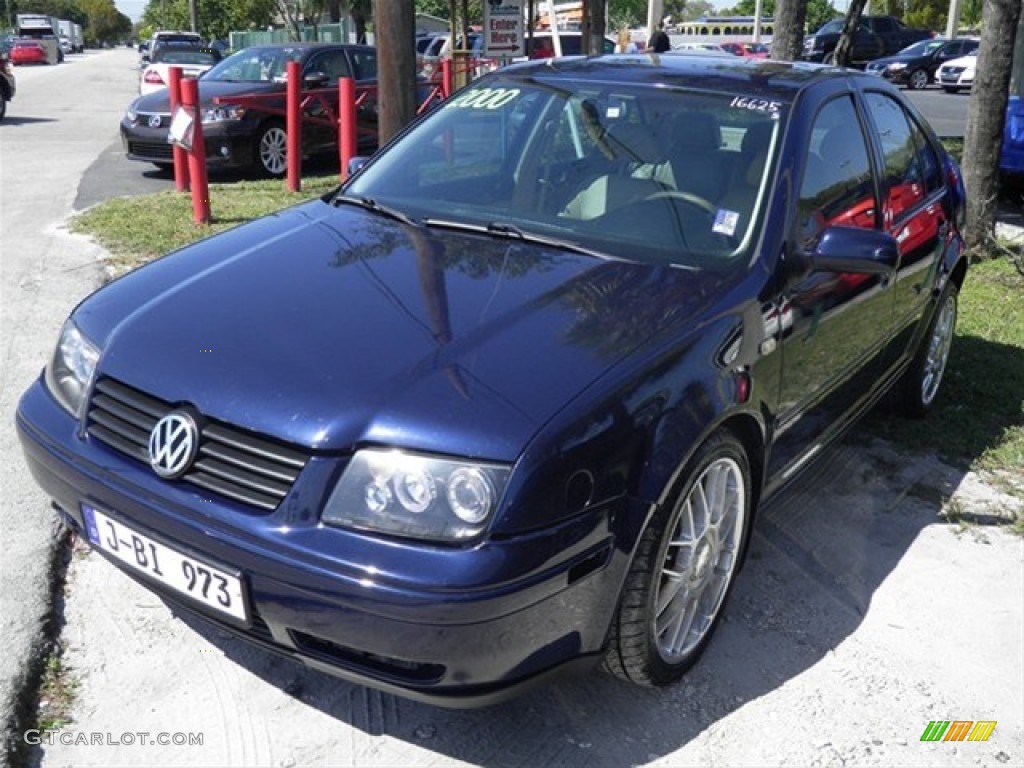 2000 Jetta GLX VR6 Sedan - Atlantic Blue Pearl / Beige photo #5