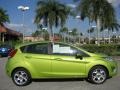 2011 Lime Squeeze Metallic Ford Fiesta SES Hatchback  photo #6