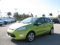 2011 Lime Squeeze Metallic Ford Fiesta SES Hatchback  photo #13