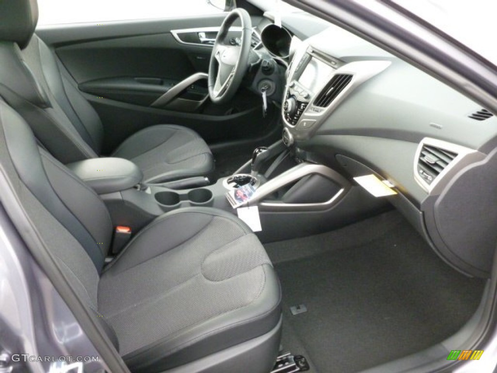 Black Interior 2012 Hyundai Veloster Standard Veloster Model Photo #61512372