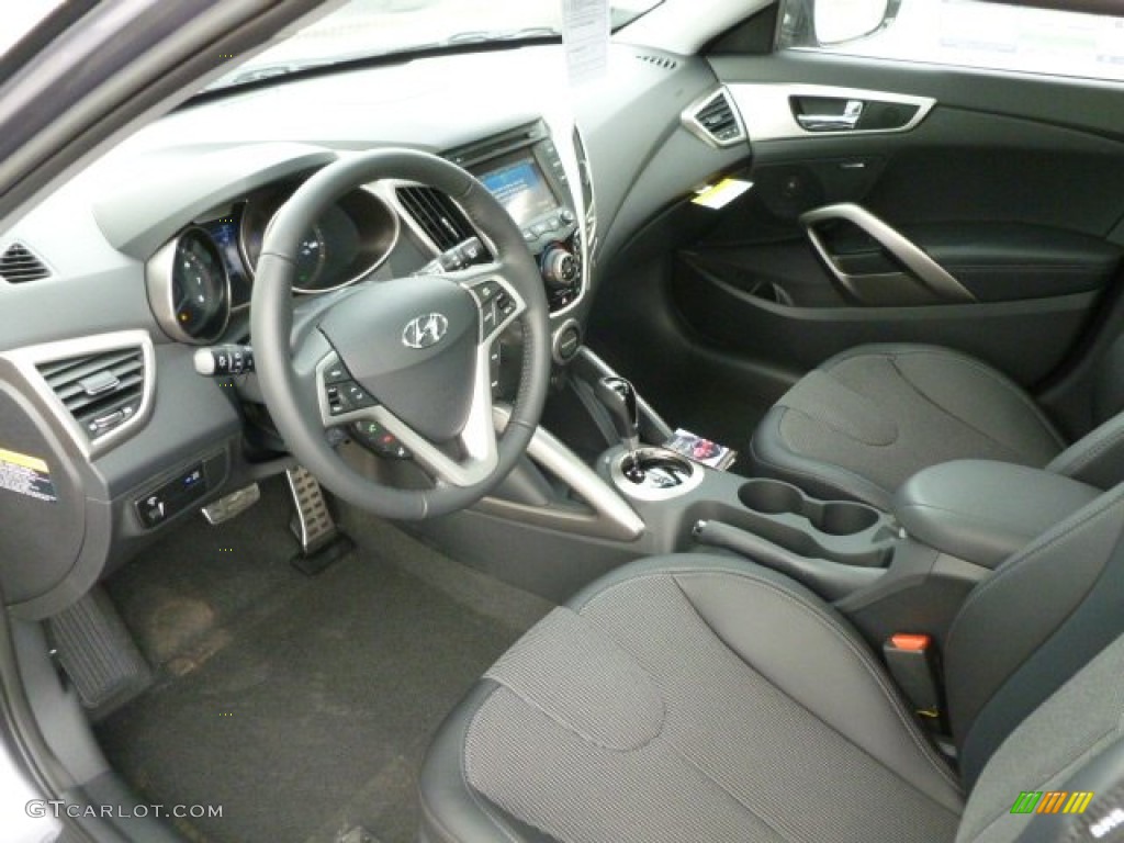 Black Interior 2012 Hyundai Veloster Standard Veloster Model Photo #61512411